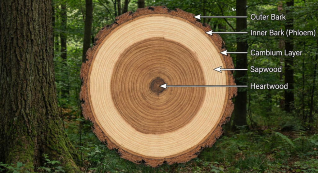 The Tree Trunk: A Cross-Section View