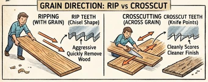 Grain Direction Rip Vs Crosscut