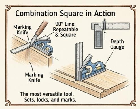 combination square in action