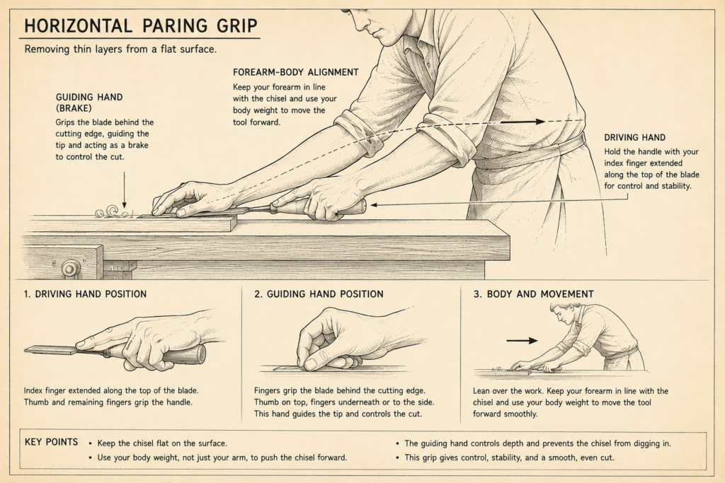 Horizontal Paring Grip